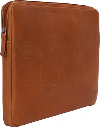 Coolblue BlueBuilt 15 - 16 inch Laptophoes breedte 36 cm - 37 cm Leer Cognac aanbieding