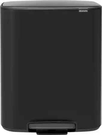 Coolblue Brabantia Bo Pedal Bin 60 Liter Matt Black aanbieding