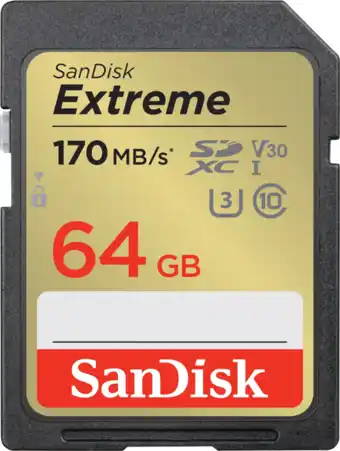 Coolblue SanDisk SDXC Extreme 64GB 80MB/s aanbieding