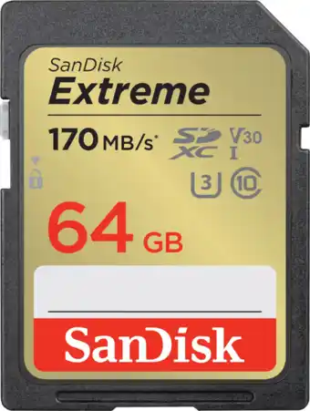 Coolblue SanDisk SDXC Extreme 64GB 80MB/s aanbieding