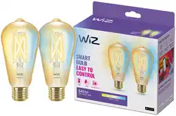 Coolblue WiZ Edison Filament lamp 2-pack - Warm tot Koelwit Licht - E27 aanbieding