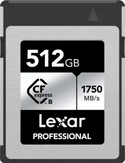 Coolblue Lexar Professional SILVER 512GB CFexpress Type B aanbieding