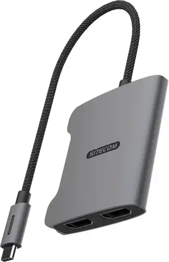Coolblue Sitecom USB-C naar Dual HDMI Adapter aanbieding