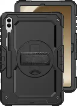 Coolblue Just in Case Samsung Galaxy Tab S10 / S9 Plus / S9 FE Plus Rotating Back Cover Zwart aanbieding