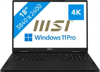 Coolblue MSI CreatorPro X18 HX A14VMG-427NL QWERTY aanbieding