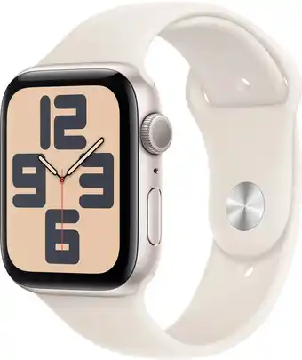 Coolblue Apple Watch SE 2024 44mm Starlight Sportband S/M aanbieding