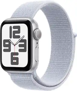 Coolblue Apple Watch SE 2024 40mm Zilver Sport Loop aanbieding