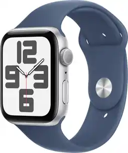 Coolblue Apple Watch SE 2024 44mm Zilver Sportband M/L aanbieding