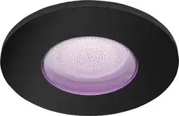 Coolblue Philips Hue Xamento badkamer inbouwspot White and Color - Zwart - Rond aanbieding