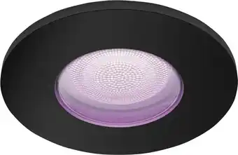 Coolblue Philips Hue Xamento badkamer inbouwspot White and Color - Zwart - Rond aanbieding
