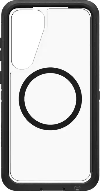 Coolblue Otterbox Defender Samsung Galaxy S25 Plus Back Cover met Magneet Transparant Zwarte Rand aanbieding