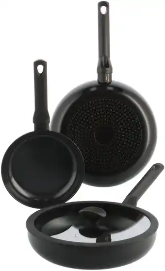 Coolblue BK Enjoy Koekenpannenset 20 + 28 cm + Hapjespan 28 cm zwart aanbieding