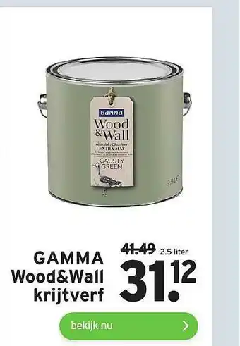 GAMMA Gamma Wood&Wall Krijtverf aanbieding