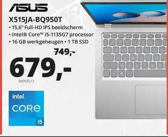 Paradigit Asus X515JA-BQ950T Laptop aanbieding