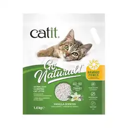 Zooplus Voordeelpak: 3x1,4kg Catit Natuurlijk! Bamboe strooisel vanille kattenbakvulling aanbieding