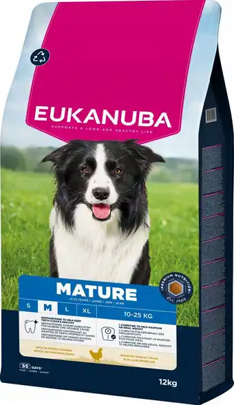 Pets Place Eukanuba Senior Medium Breed - Hondenbrokken - Kip 12 kg aanbieding