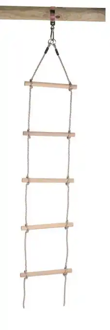 Welkoop Swing King 5 treden - Touwladder - Bruin aanbieding