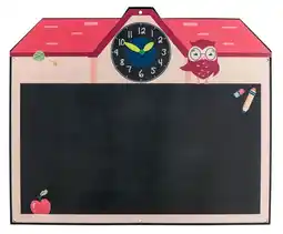 Welkoop Swing King - Krijtbord met klok - Zwart/wit aanbieding