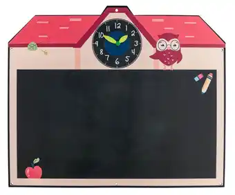 Welkoop Swing King - Krijtbord met klok - Zwart/wit aanbieding