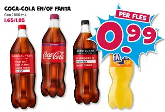 Boon`s Markt Coca-Cola En/Of Fanta 1000 ml aanbieding