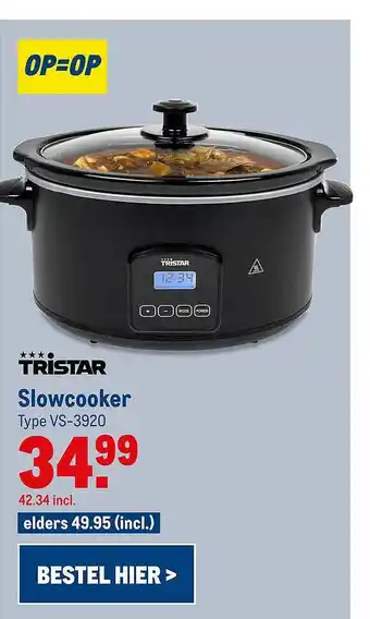 Makro Tristar Slowcooker VS-3920 aanbieding