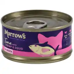 Pets Place Murrows Natvoer Zeevruchten In Bouillon - Kattenvoer - Tonijn Garnaal Inktvis 70 g aanbieding