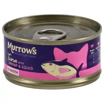 Pets Place Murrows Natvoer Zeevruchten In Bouillon - Kattenvoer - Tonijn Garnaal Inktvis 70 g aanbieding