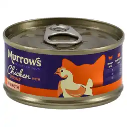 Pets Place Murrows Natvoer Kip Met Garnalen In Bouillon - Kattenvoer - Kip Garnaal 70 g aanbieding