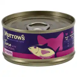 Pets Place Murrows Natvoer Tonijn Met Makreel In Bouillon - Kattenvoer - Tonijn Makreel 70 g aanbieding