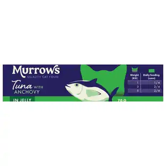 Pets Place Murrows Natvoer Tonijn Met Ansjovis In Gelei - Kattenvoer - Tonijn Ansjovis 70 g aanbieding