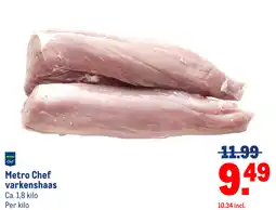 Makro Metro Chef varkenshaas aanbieding