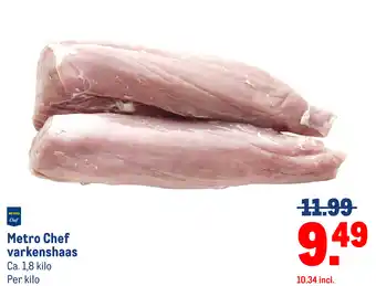 Makro Metro Chef varkenshaas aanbieding