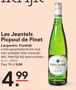 Sligro Les Jeantels Picpoul de Pinet aanbieding