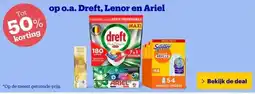 Bol.com Tot 50% korting op o.a. Dreft, Lenor en Ariel aanbieding