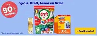 Bol.com Tot 50% korting op o.a. Dreft, Lenor en Ariel aanbieding