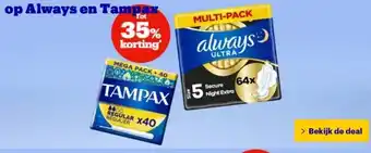 Bol.com op Always en Tampax aanbieding