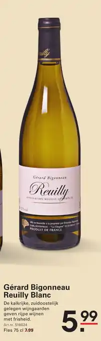 Sligro Gérard Bigonneau Reuilly Blanc aanbieding