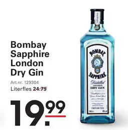 Sligro Bombay Sapphire London Dry Gin aanbieding