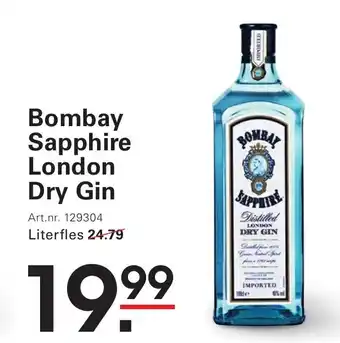 Sligro Bombay Sapphire London Dry Gin aanbieding
