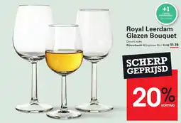 Sligro Royal Leerdam Glazen Bouquet aanbieding