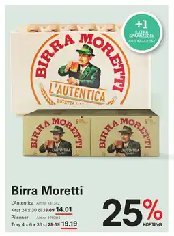 Sligro Birra Moretti aanbieding