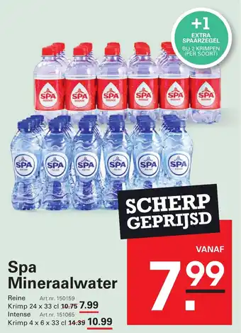 Sligro Spa Mineraalwater aanbieding