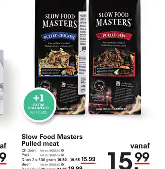 Sligro Slow Food Masters Pulled meat aanbieding