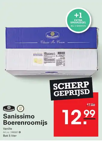 Sligro Sanissimo Boerenroomijs aanbieding
