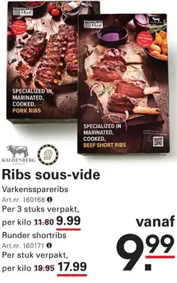 Sligro Ribs sous-vide aanbieding