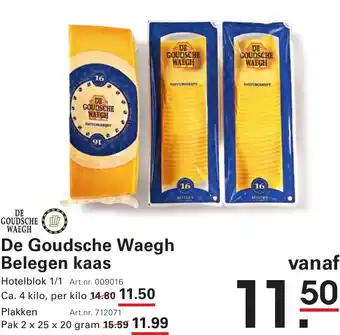 Sligro De Goudsche Waegh Belegen kaas aanbieding