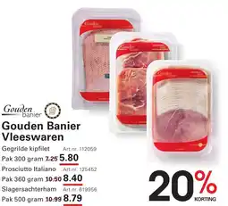 Sligro Gouden Banier Vleeswaren aanbieding