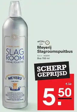 Sligro Meyerij Slagroomspuitbus aanbieding