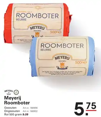 Sligro Meyerij Roomboter aanbieding
