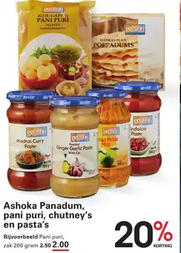 Sligro Ashoka Panadum, pani puri, chutney's en pasta's aanbieding